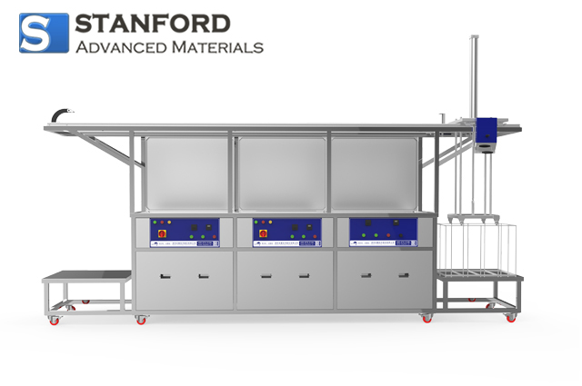 Three Tanks Ultrasonic Cleaner with Semi-automated Transfer System