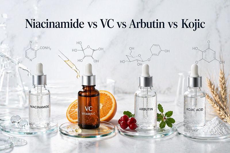 Niacinamide vs VC vs Arbutin vs Kojic